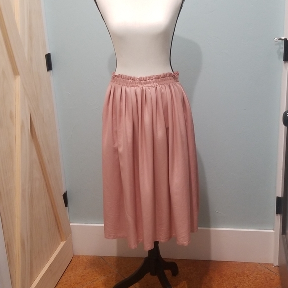 Pink Midi Skirt - Picture 2 of 3